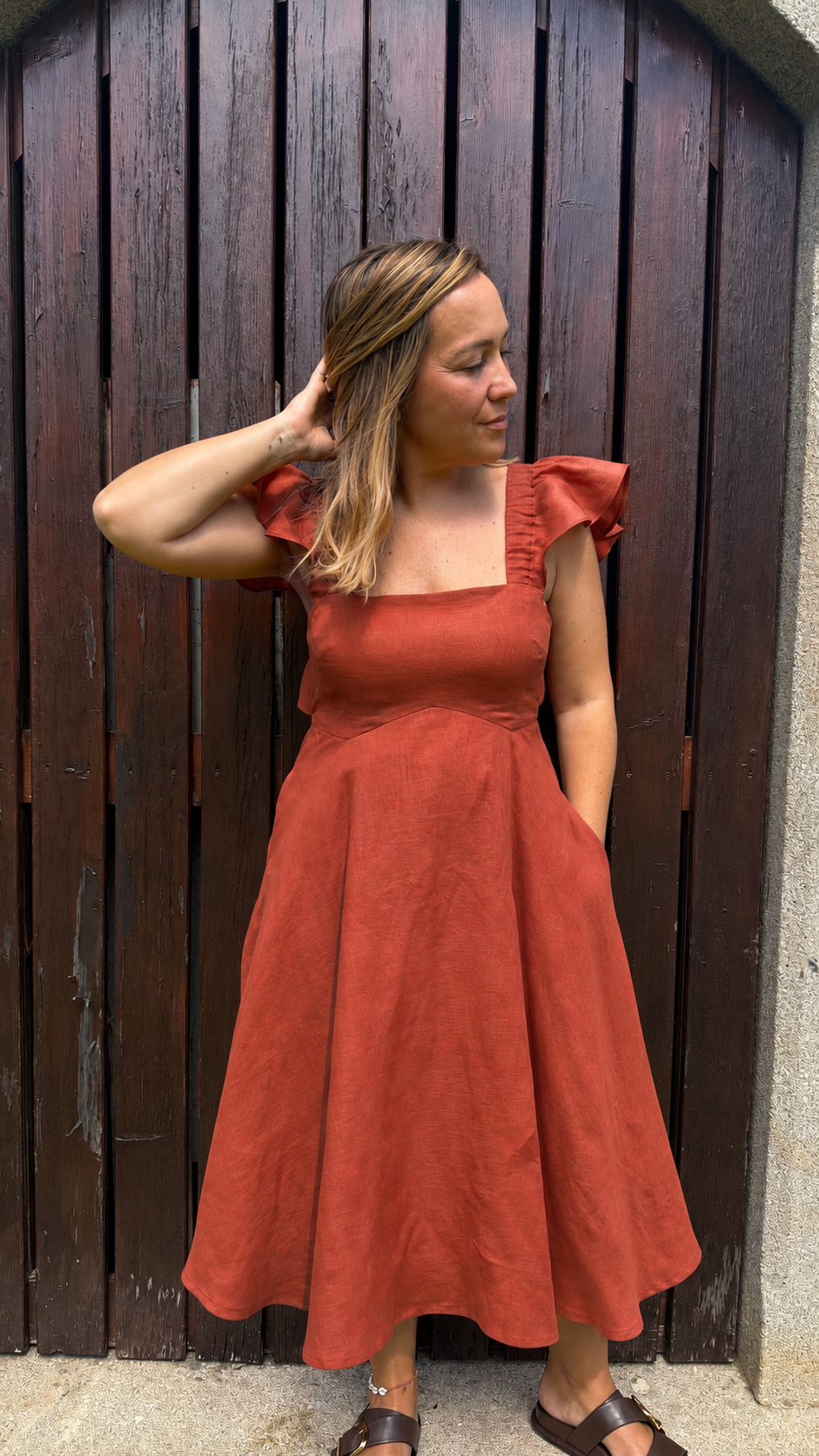VESTIDO LUZ TIJOLO