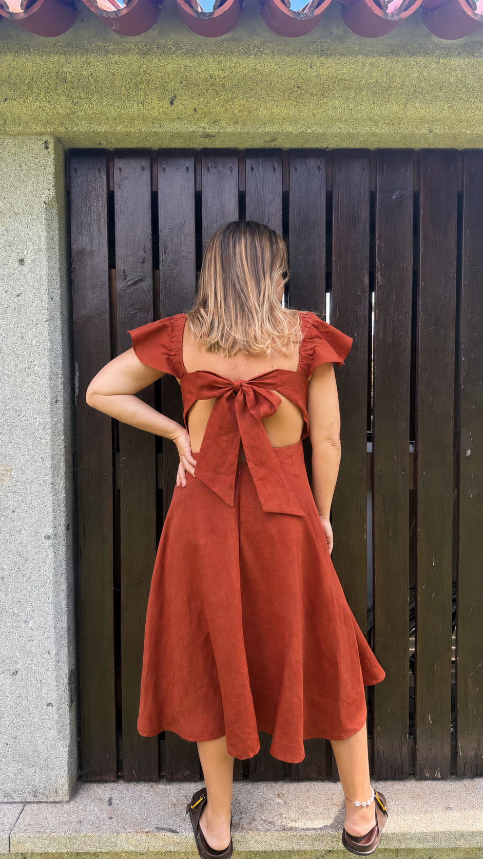 VESTIDO LUZ TIJOLO
